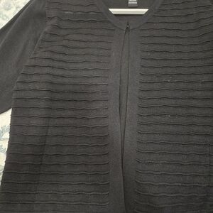 Black Textured Cardigan